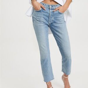Citizens Of Humanity Blue Ankle Cropped Jeans
